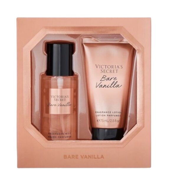 Victoria's Secret Kit Bare Vanilla - Body Splash 75ml + Body Lotion